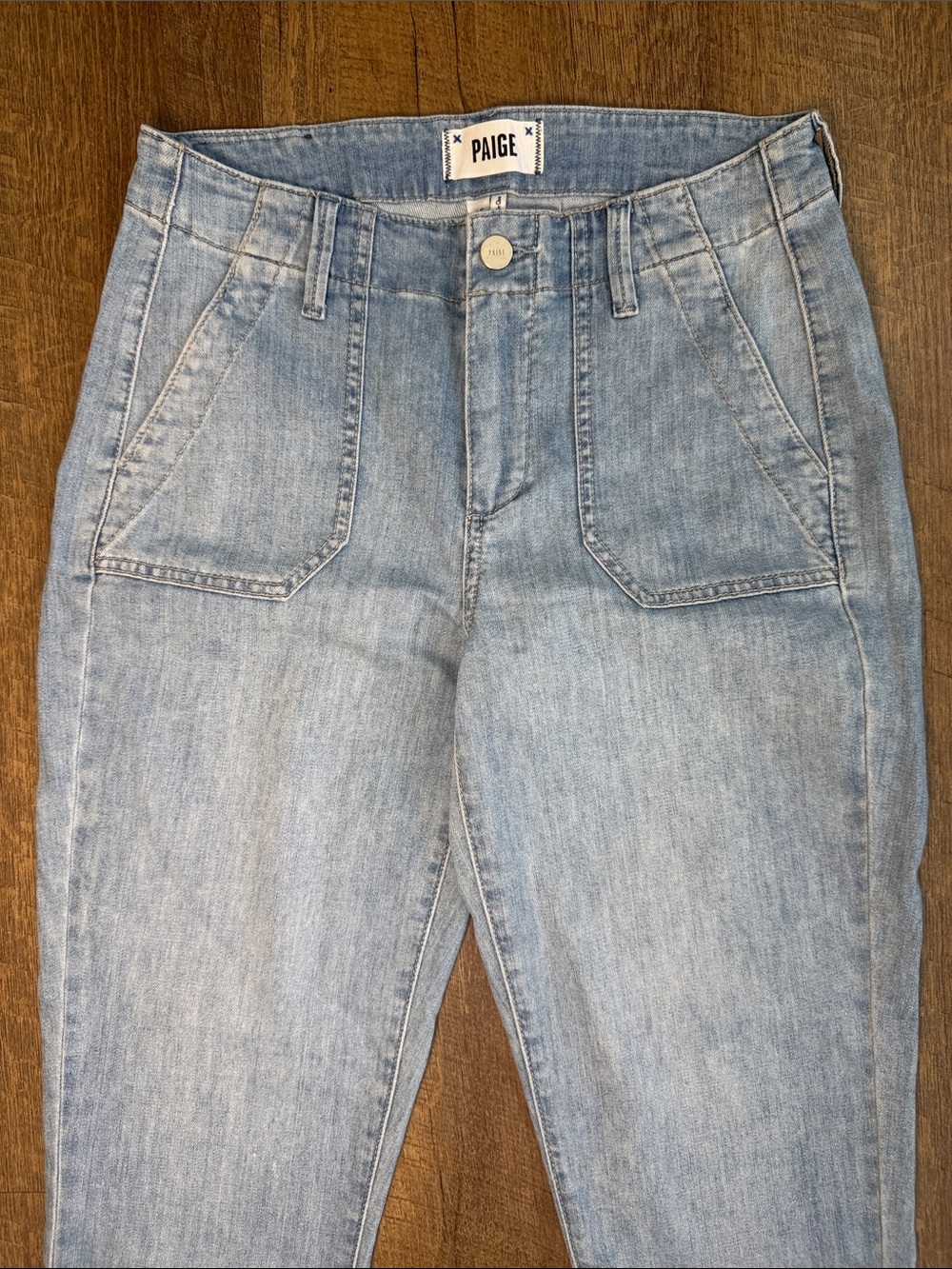 PAIGE Women’s Mayslie Soft Denim Light Wash Jogger Size 25 - Picture 3 of 11